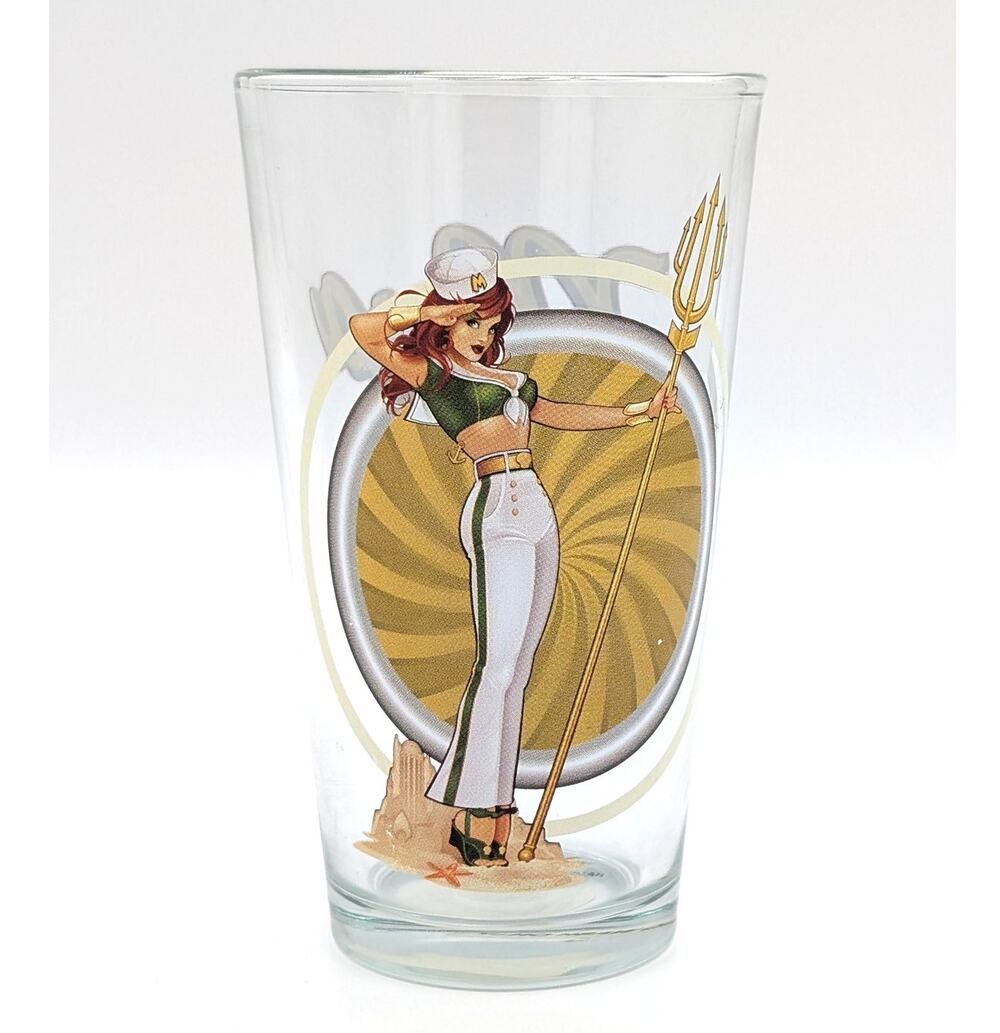 2014 DC Comics Bombshells Mera Toon Tumblers Pint Glass PopFun 16 oz Made in USA